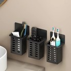 1x Wall-mounted Toothbrush   Toothpaste Holder - No-drill Bathroom Organizer