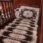 Elegant Floral Self-adhesive Stairs Carpet Non-slip Floor Area Rugs Stair Treads