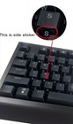 Transparent Background - Side Sticker  White Lettering - English Full Keyboard 