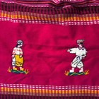 Artesanias Mexican Huipil Dress Pink Embroidered Woven Maxi Boho Ethnic L