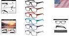 Chic 6 Pairs Of Quality Spring Hinge Reading Glasses - Lightweight   Comfortable