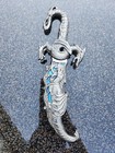 Awesome  10  Inlay Fantasy Curved Blade Dragon Dagger knife In Dragon Sheath
