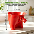 Flour Funnel For Kitchenaid Mixer  Red Anti-splash Attachment  4 5   5 Quart