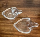 Pair Of 2 Vintage Duncan   Miller Pall Mall Glass Duck Ashtrays
