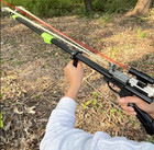 Slingshot Rifle With Laser Aiming Portable Catapult For Adult Outdoor Hunting