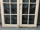 Antique Pair 9 Lite Shabby Arch Top Glass Casement Window Vtg 16x48 Old 1304-25b