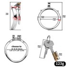 Male Chastity Device Stainless Steel Compact Double Ring Lock Male Chastity Cage