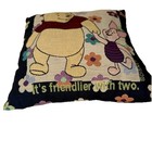 Vintage Disney Winnie The Pooh   Piglet Throw Pillow   Tapestry Pillow 12x12