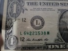 Error Us One Dollar Note Over Inked Both Serial Numbers Series 2013