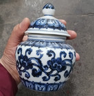 Rare Chinese Collectable Art Hand Blue White Porcelain Pot