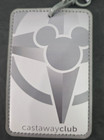 New Disney Cruise Line Castaway Club Silver Lanyard Id W adjustable Strap