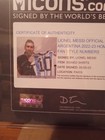 Lionel Messi Signed Argentina Custom Jersey Icons Coa Inscribed Leo Wc 2022 Auto