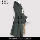 18th Century Colonial Military Gray Tailcoat   Men s Historical Coat   Breaches