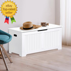 Storage Chest 39 Inches Chest Box Organizer With 2 Safety Hinges Wooden Entryway