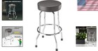 Swivel Bar Stool Garage Shop Seat Black Chrome Padded 29 Tall 18 5 Diameter