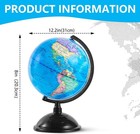 8 Inch World Globe With Stand Rotating Earth Map Kids Geography Classroom Blue