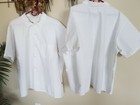 Chef Uniform Shirt Chefs Designs 3x 5010wh White Short Sleeve Lot Of Two Nos New