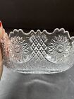 Antique Vintage  1900s Victorian Cut Pattern Glass Bowl Centerpiece R  444604
