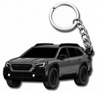Metal Keychain Compatible With Subaru Outback Crosstrek Forester Ascent Gray