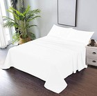 Tbm 1pc Solid Flat Sheet Smooth Touch Hotel Quality 100  Egyptian Cotton 