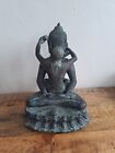 Antique Tibet Tibetan Bronze Woman Man Buddha Erotic Statue Sculpture 7 Inch