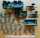 30 Vintage Tim-mee Toys Processed Plastic 54mm Us Army Toy Soldiers Truck Cannon