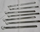 Set Of 7 Vintage Glass Cocktail Stirrers Spoon Top Swizzle Sticks W  Gold Tips