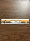 Matt Hunwick Boston Bruins Locker Tag Locker Nameplate