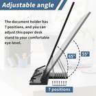 Paper Stand Document Holder For Desk Typing Reading Copy Sheet Metal Clip Deskto