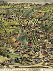 1887 Auburn California Vintage Old Panoramic City Map - 24x36