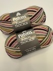 Patons Kroy Wool Blend Sock Yarn lot Of 2 Skeins midnight Orchid 55753