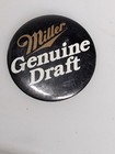 Vintage Miller Genuine Beer Pin Back Button Black 2 1 8 