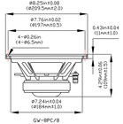 2 Goldwood Sound Gw-8pc-8 Heavy Duty 8ohm 8  Woofers 330 Watts Each Speakers