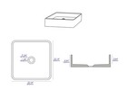 16  Solid Concrete Chiseled Style Square Above Mount Vessel Sink