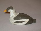 Old Vtg Hand Carved Folk Art Miniature Wooden Duck Decoy 3 75  Long Very Nice