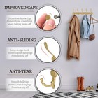 Brushed Gold Heavy Duty Coat Rack Wall Mounted 5 Tri Hooks For Hanging Towel Hat