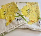 Vtg Set Of 2 Vera Neumann Burlington 42 X 38 Pillowcases Bold Yellow Floral Mod
