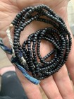 2 Strands Of Vintage Venetian Opaque Black Glass Beads African Trade Beads