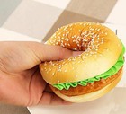 4 Pcs Artificial Hamburger Fake Food Bread Model Photography Prop Decor