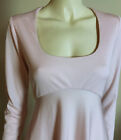 1970s True Vintage Flowing Pink Empire Scoop Neck Long Sleeve Maxi Dress S