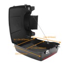 Chopped Pack Luggage Trunk W  Backrest For Harley Touring Road Glide 1997-2013