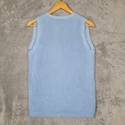 Vintage 90s Gap Sweater Vest Womens Medium Blue Ribbed Knit Button Front V-neck
