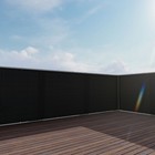 30in Balcony Privacy Fence Screen Windscreen Fabric Shade Cover Deck Porch Black