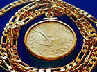 1973 Chile Lady Libertad Freedom Coin Pendant Set On 24  18kgf Gold Filled Chain