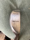 Antique Hickory Wood Shaft Solid Stainless Steel Heavy Putter Golf Club