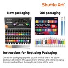 Shuttle Art Acrylic Paint Set  30 X12ml Tubes Artist Quality Non Toxic Rich For
