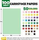 100 Sheets 5  X 7  Colored Cardstock  50 Colors Card Stock