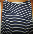 Notations Skirt Women s 1x New Striped Stretch Usa Made