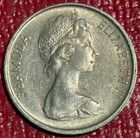 High Grade Xf au 1970 Bermuda 5 Cents Anfelfish Coin-jun111