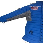 Medieval Gambeson With Chainmail Full Sleeve Padded Armor Quilted Costume Larp
